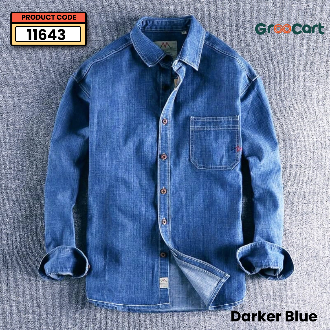 Full Sleeve Denim Shirt | ক্লাসি স্টাইল ও আরামের সেরা কম্বিনেশন - Image 5