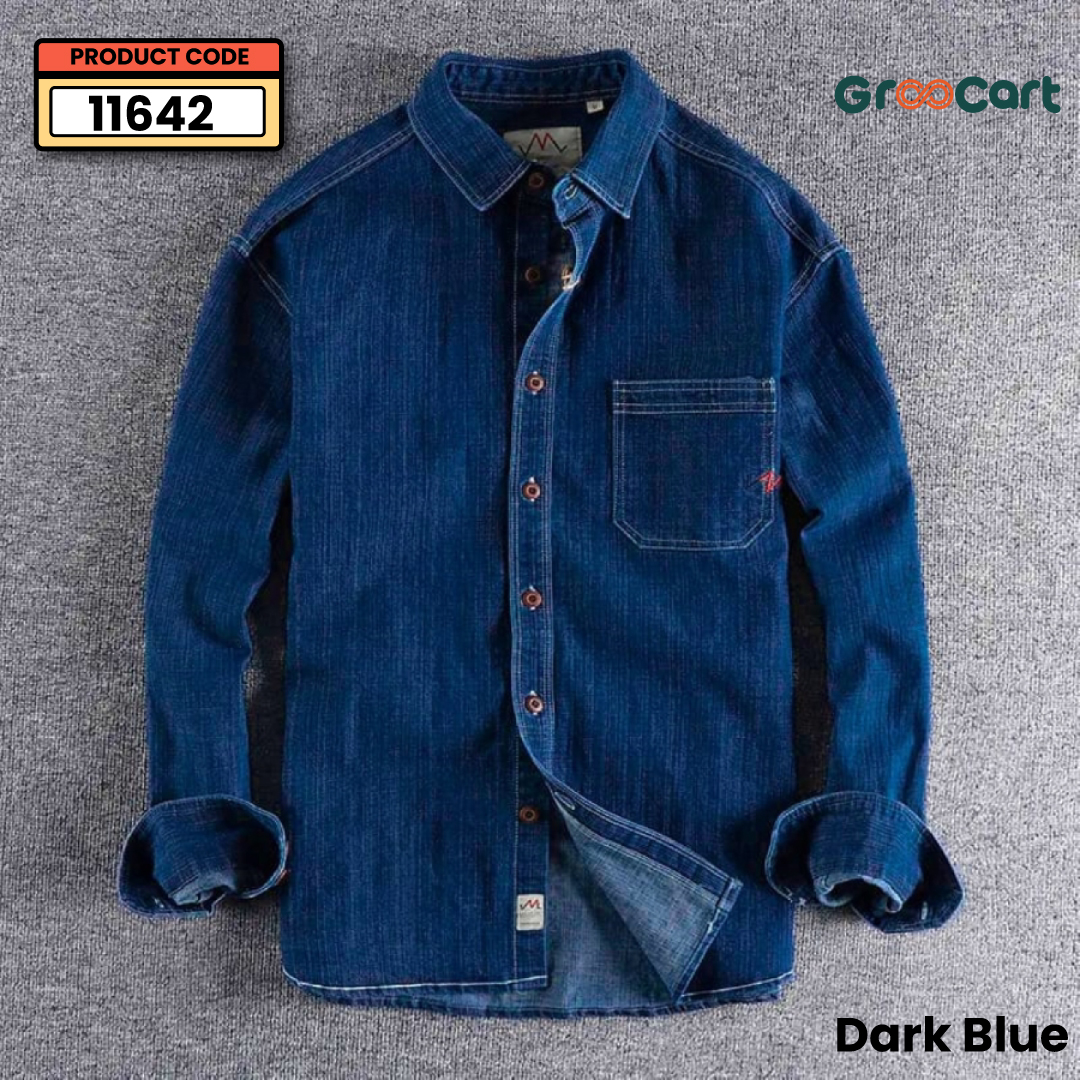 Full Sleeve Denim Shirt | ক্লাসি স্টাইল ও আরামের সেরা কম্বিনেশন - Image 6