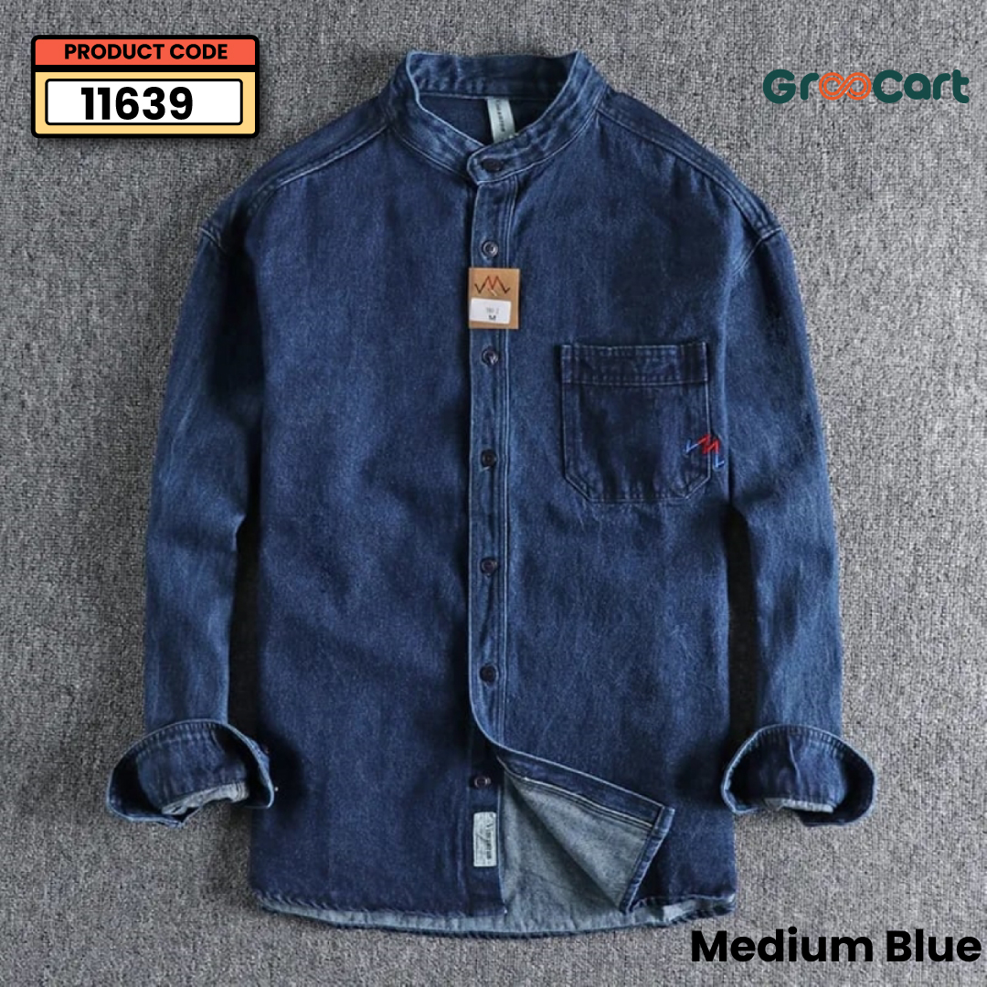 Full Sleeve Denim Shirt | ক্লাসি স্টাইল ও আরামের সেরা কম্বিনেশন - Image 2